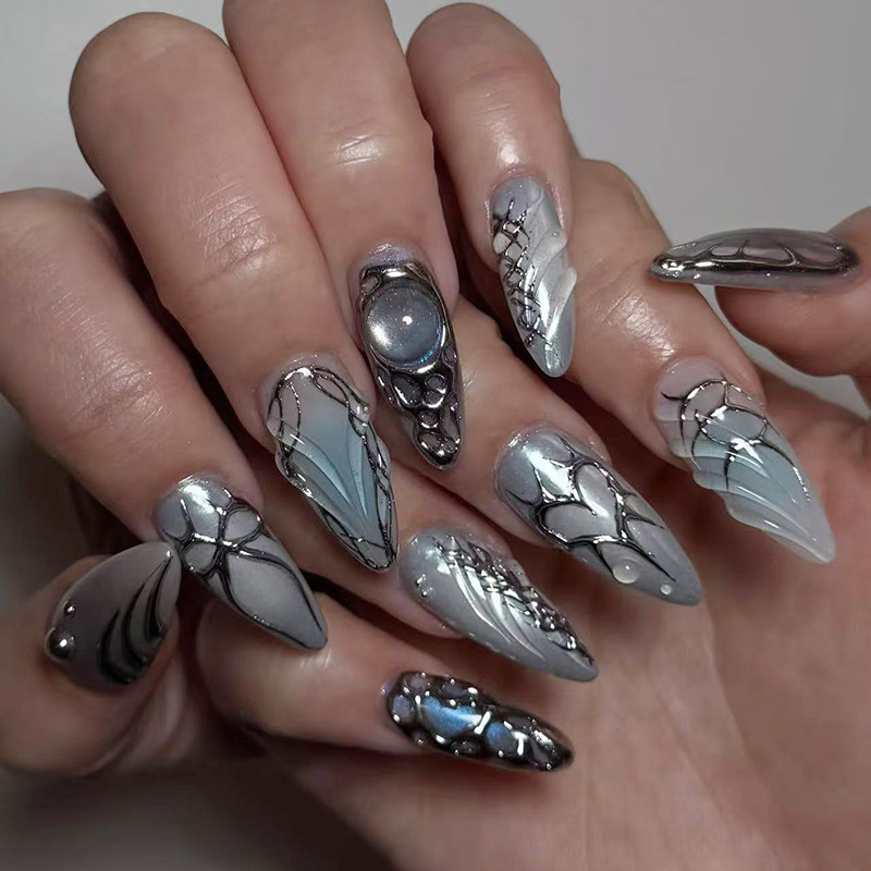 Nail Art Fake - 24pcs Wearable Press on Nails Sets