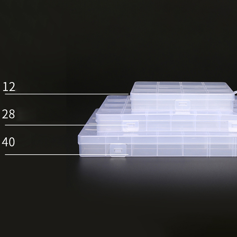 Nail Art Quirky - Portable Transparent Storage Box 40/12/28 Grids