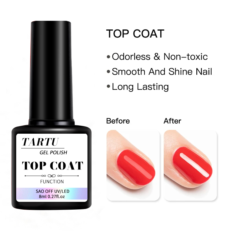 8Ml Functional Gel Nail Art Se - Gel Top Coat recension och pris