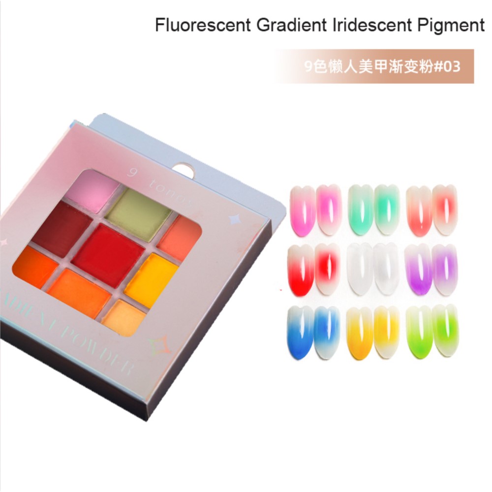 4/6/9Colors Nail Pigment Palet - Nail Art Ombre Glitter recension och pris