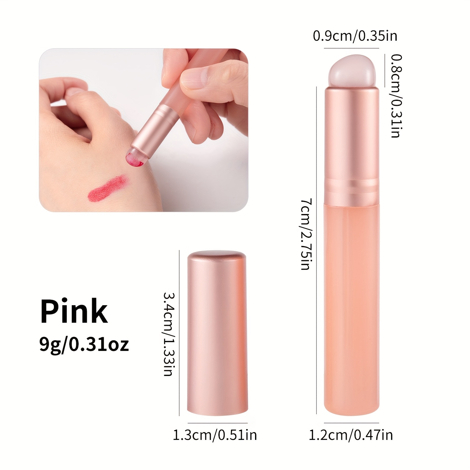 Jelly-Pink Silicone Nail Brush - Nail Art Pink Soft recension och pris