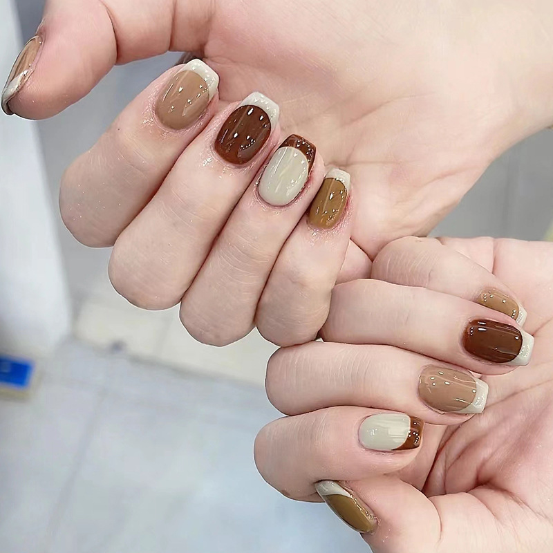 24Pcs Caramel Brown Ombre Glit - Nail Art Ombre Glitter recension och pris