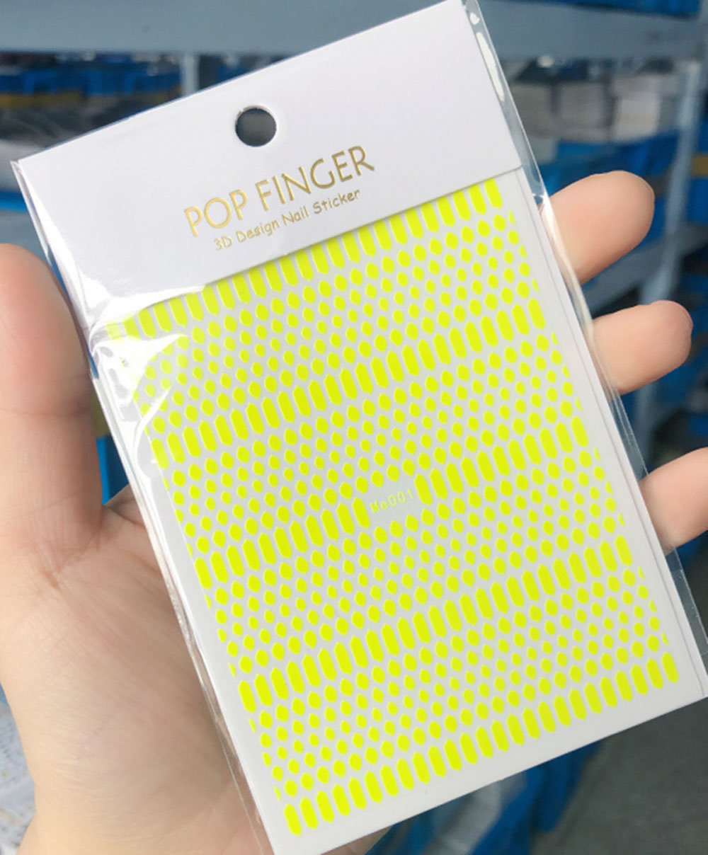 1 Pcs Fluorescent Snake Skin D - Nail Art Yellow recension och pris
