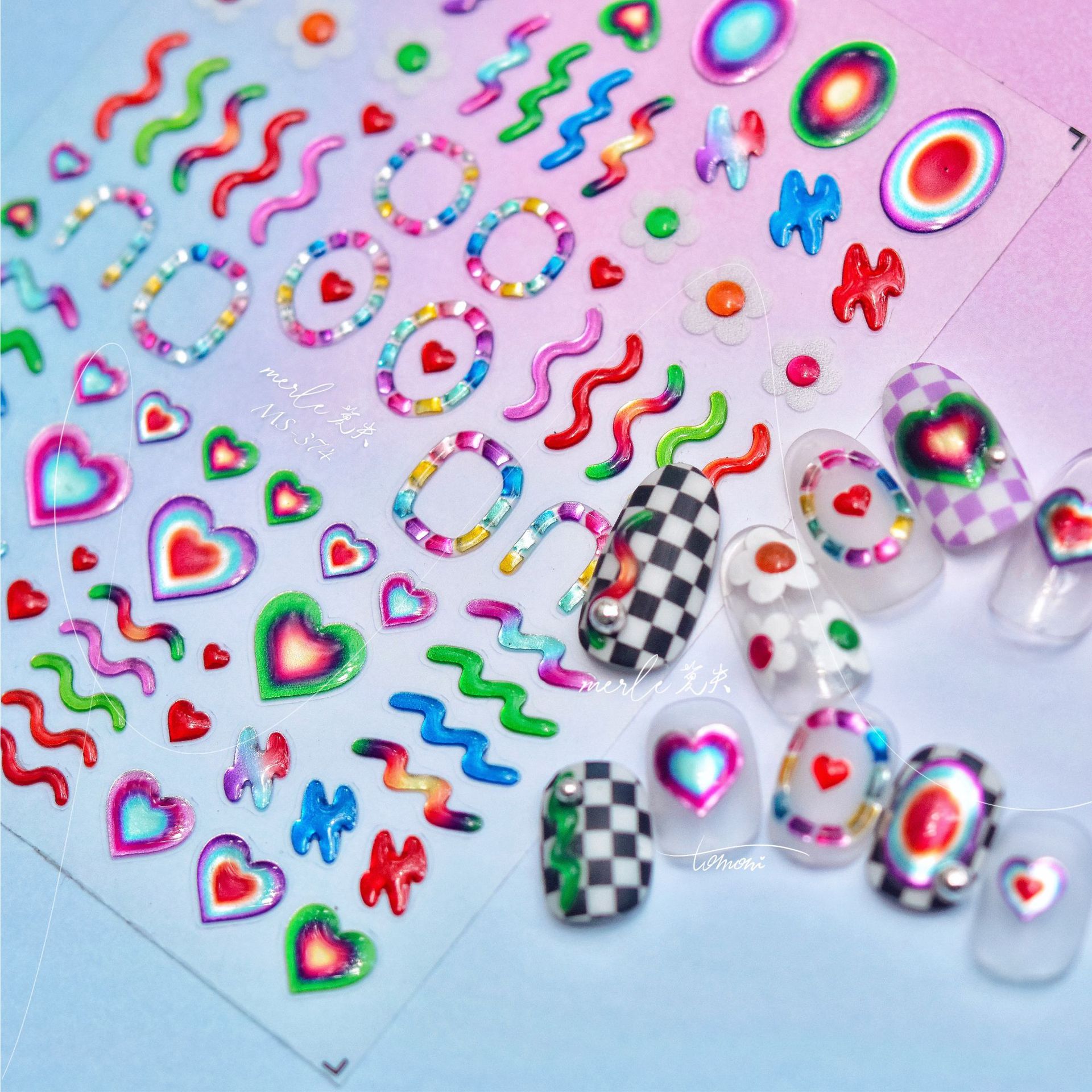 5D Cute Rabbit Love Heart Peac - Nail Art Yellow recension och pris