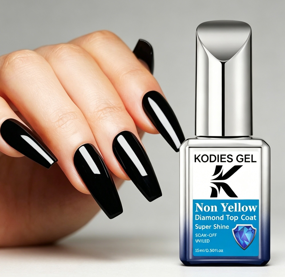 KODIES GEL Non Yellow Top Coat - Nail Art Yellow recension och pris