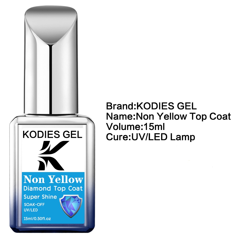 KODIES GEL Non Yellow Top Coat - Nail Art Yellow recension och pris
