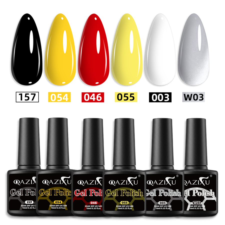 QAZIXU 1/6 Pcs Team Colors Gel - Nail Art Yellow recension och pris