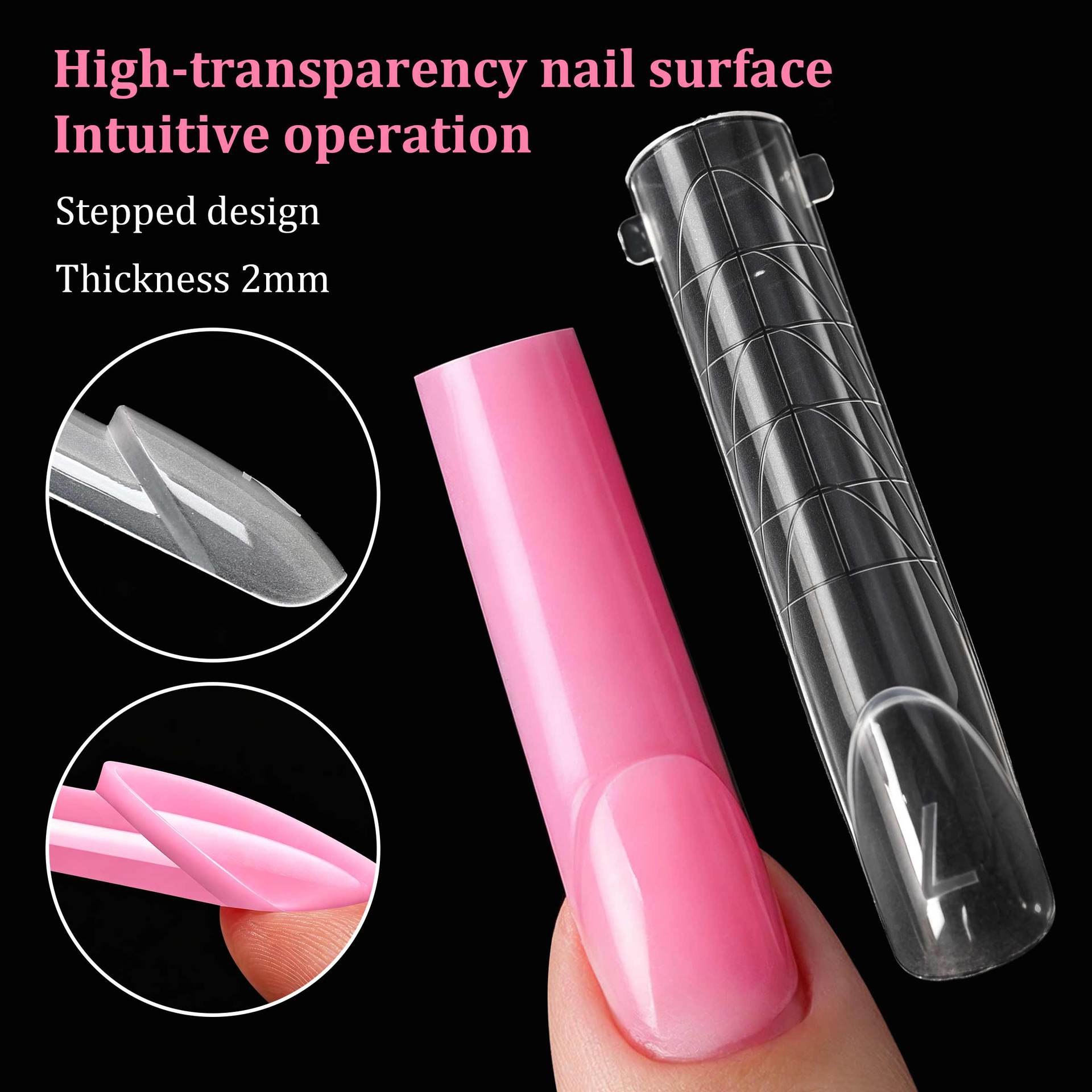 140pcs Flat Edge Nail Extensio - Nail Art Denim recension och pris