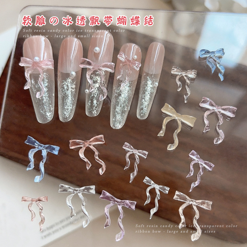 30PCS Fairy Ice Transparent Pi - Nail Art Pink Soft recension och pris