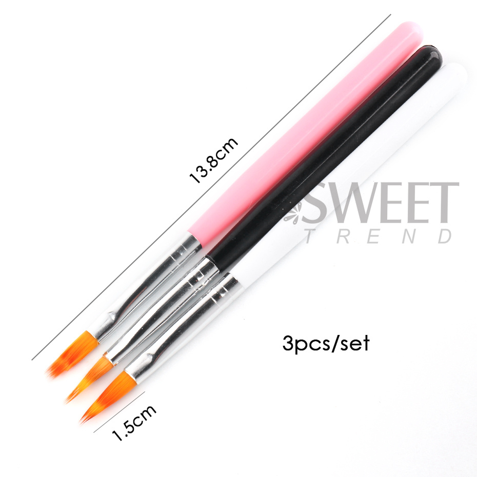 1PC Nail Art Brush Set UV Poli - Nail Art Ombre Glitter recension och pris