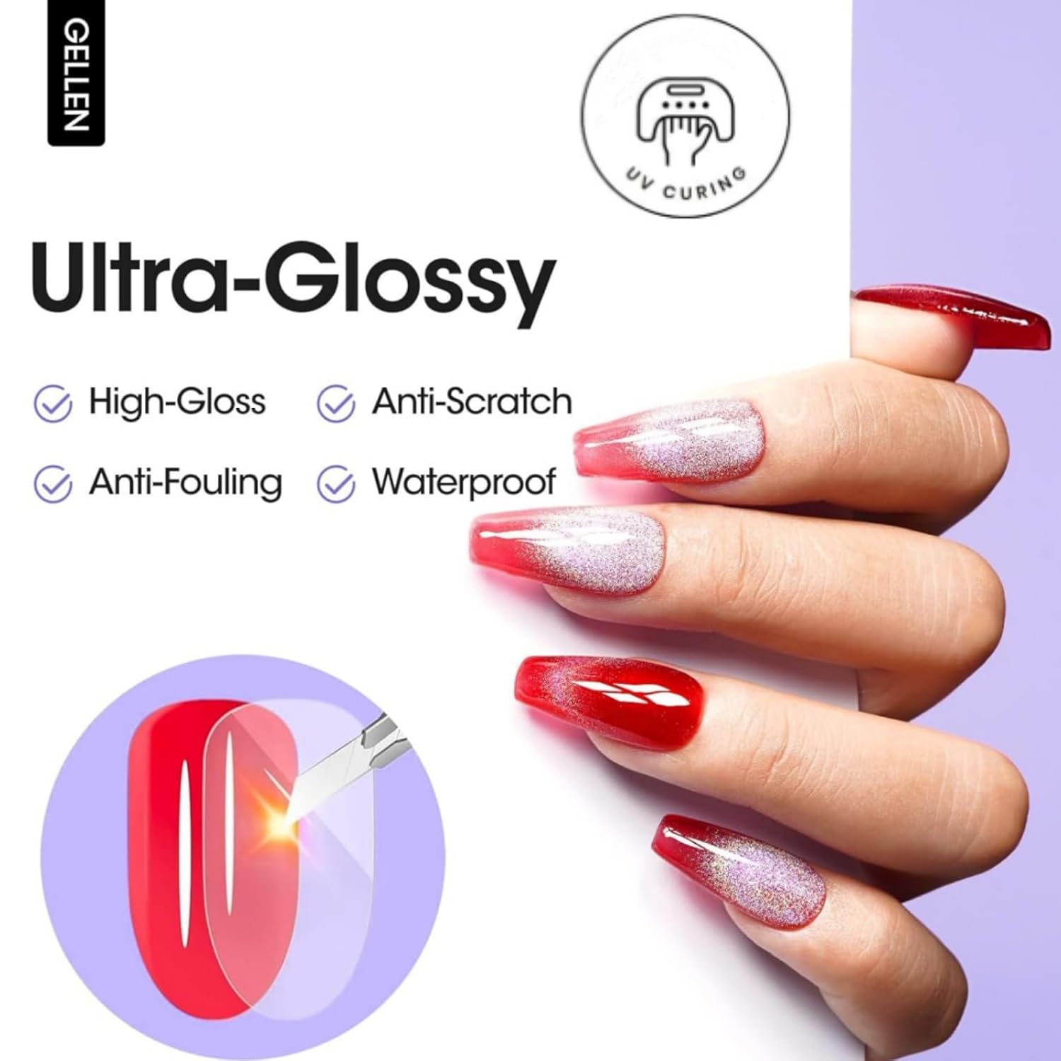 GELLEN Nail Gel Top Coat 18ML  - Gel Top Coat recension och pris