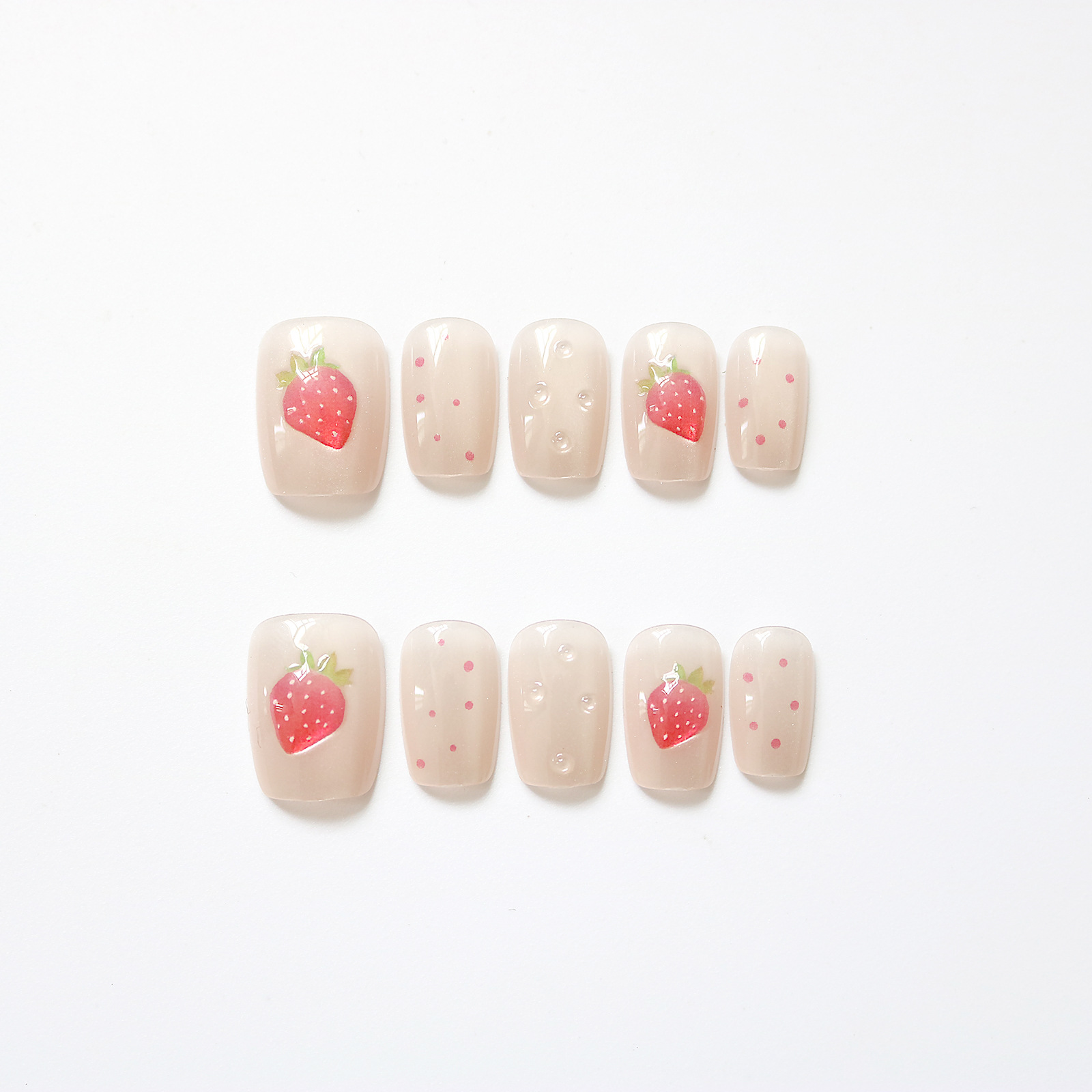 10pcs Short Square Cat Eye Han - Nail Art Fake recension och pris