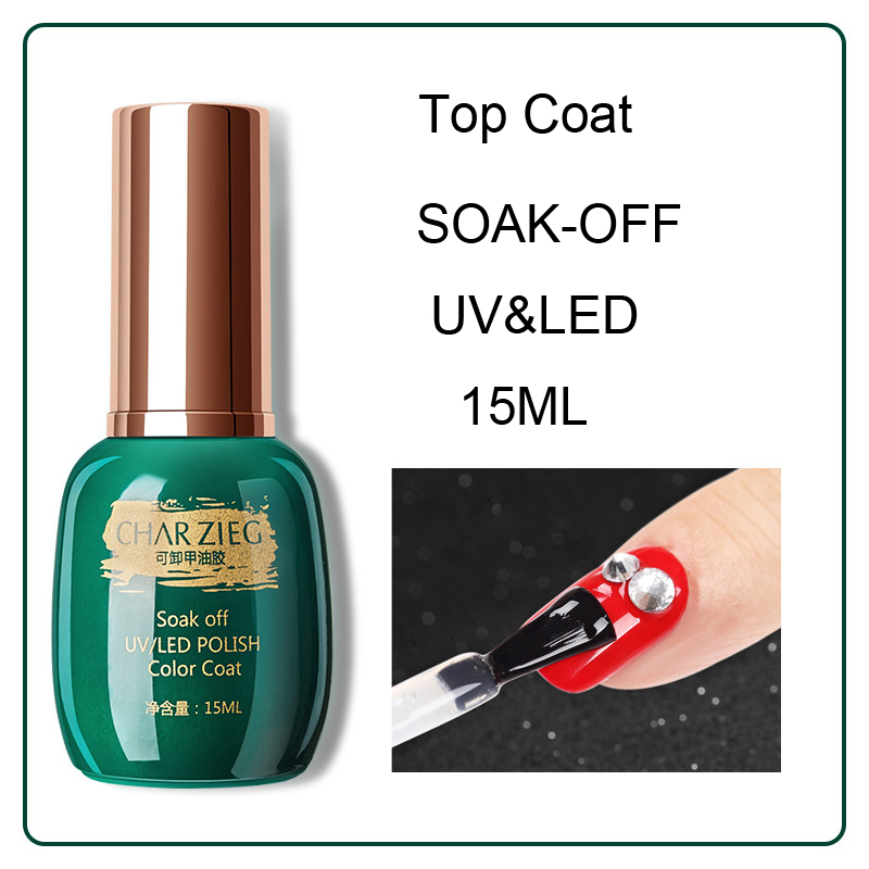 15ML Top Coat Base Coat Clear  - Gel Top Coat recension och pris
