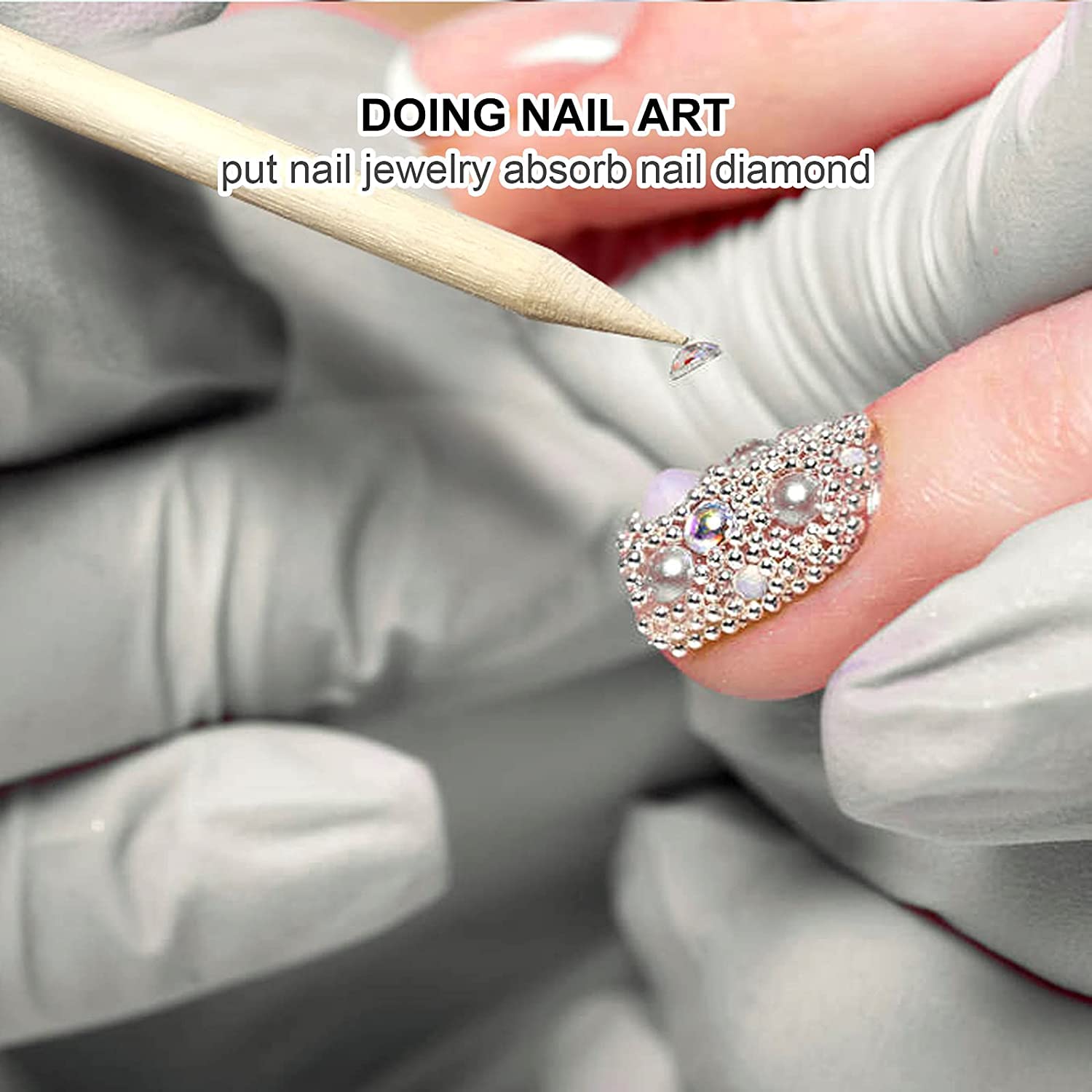 100/50pcs Nail Art Pusher Oran - Nail Art Orange recension och pris