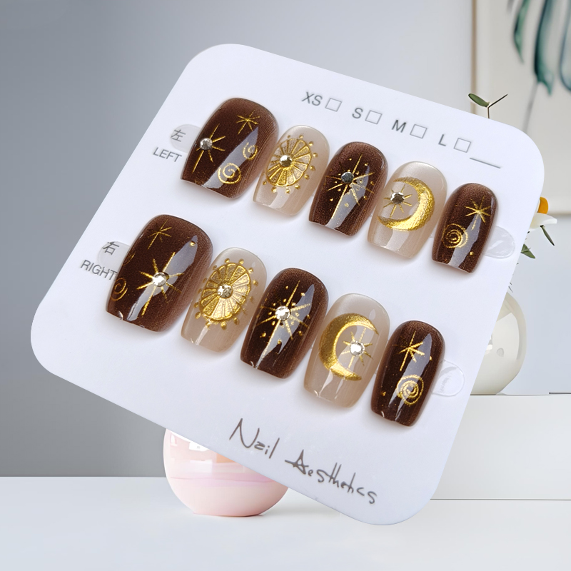 10Pcs Autumn and Winter Brown  - Nail Art Quirky recension och pris