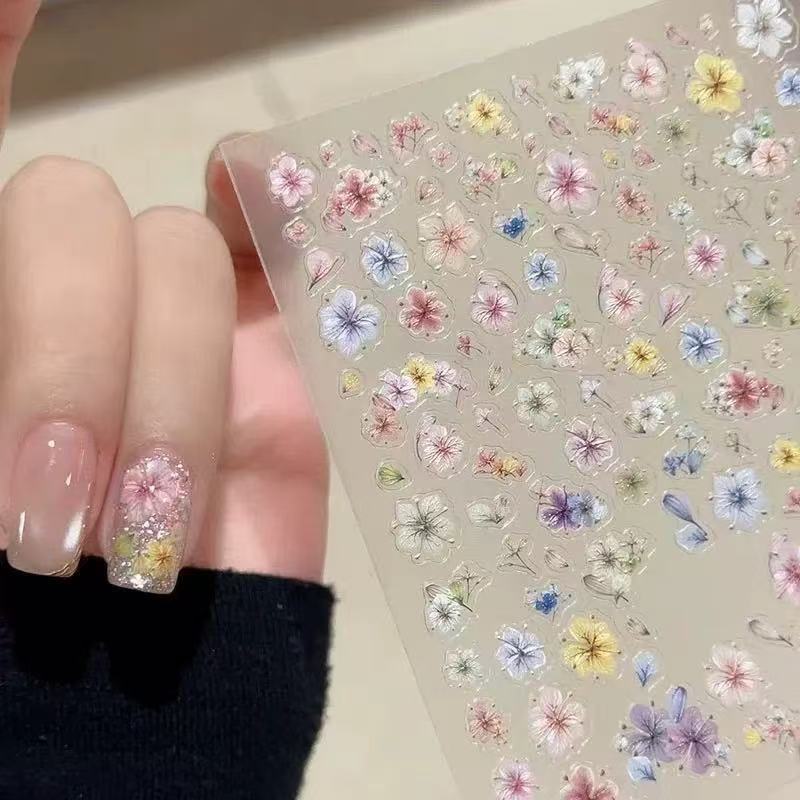 Viral Dried Flower Nail Art St - Nail Art Ombre Glitter recension och pris