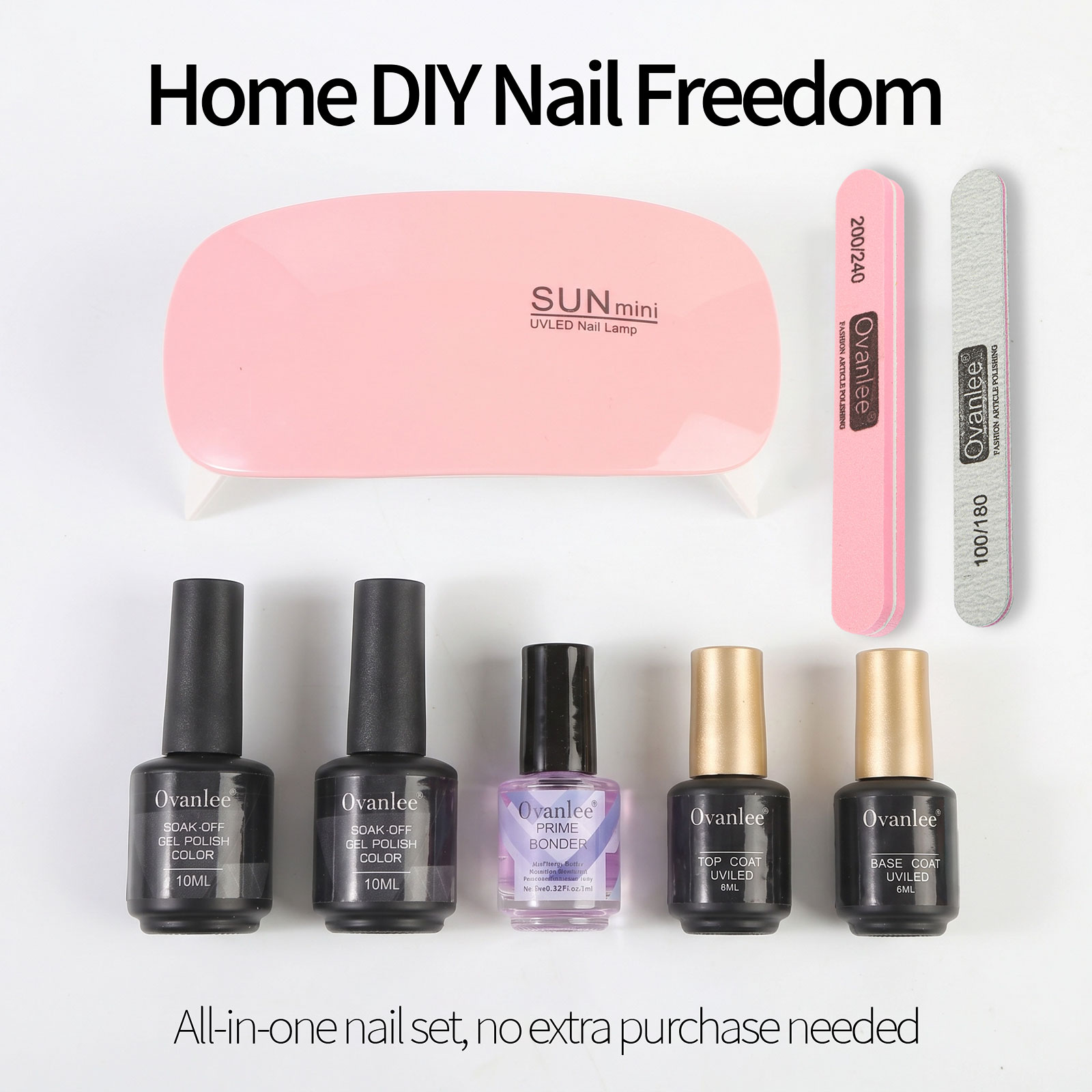 Gel Nail Polish Kit With UV Na - Gel Top Coat recension och pris
