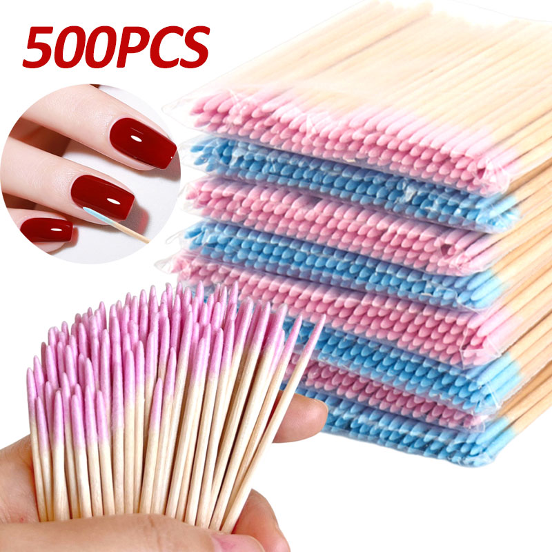 500-100pcs Pink Double Head Na - Nail Art Orange recension och pris