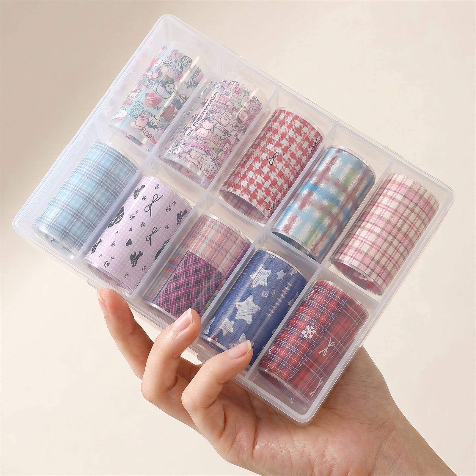 10Rolls Korean Nail Foils for  - Nail Art Denim recension och pris