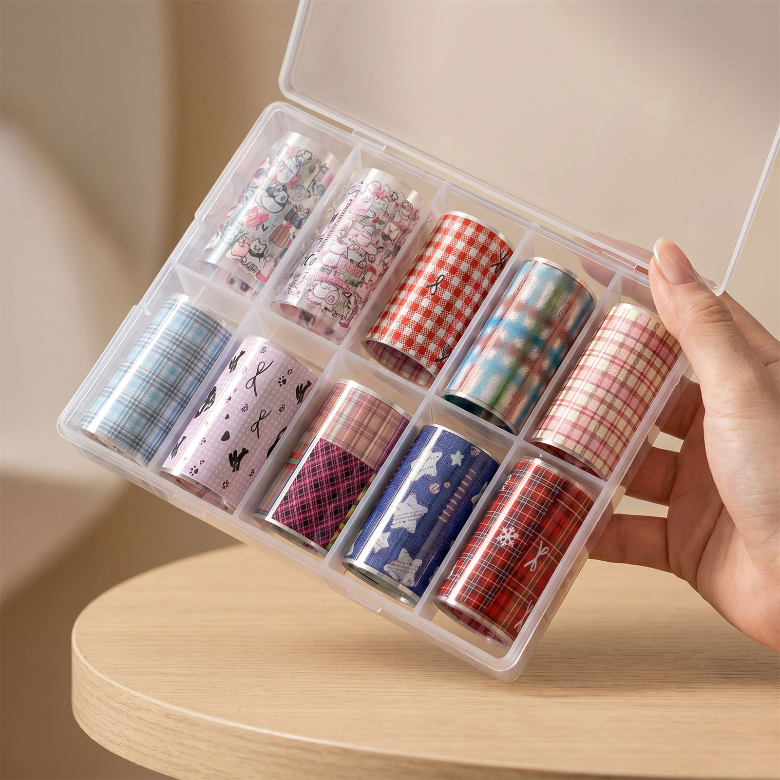 10Rolls Korean Nail Foils for  - Nail Art Denim recension och pris