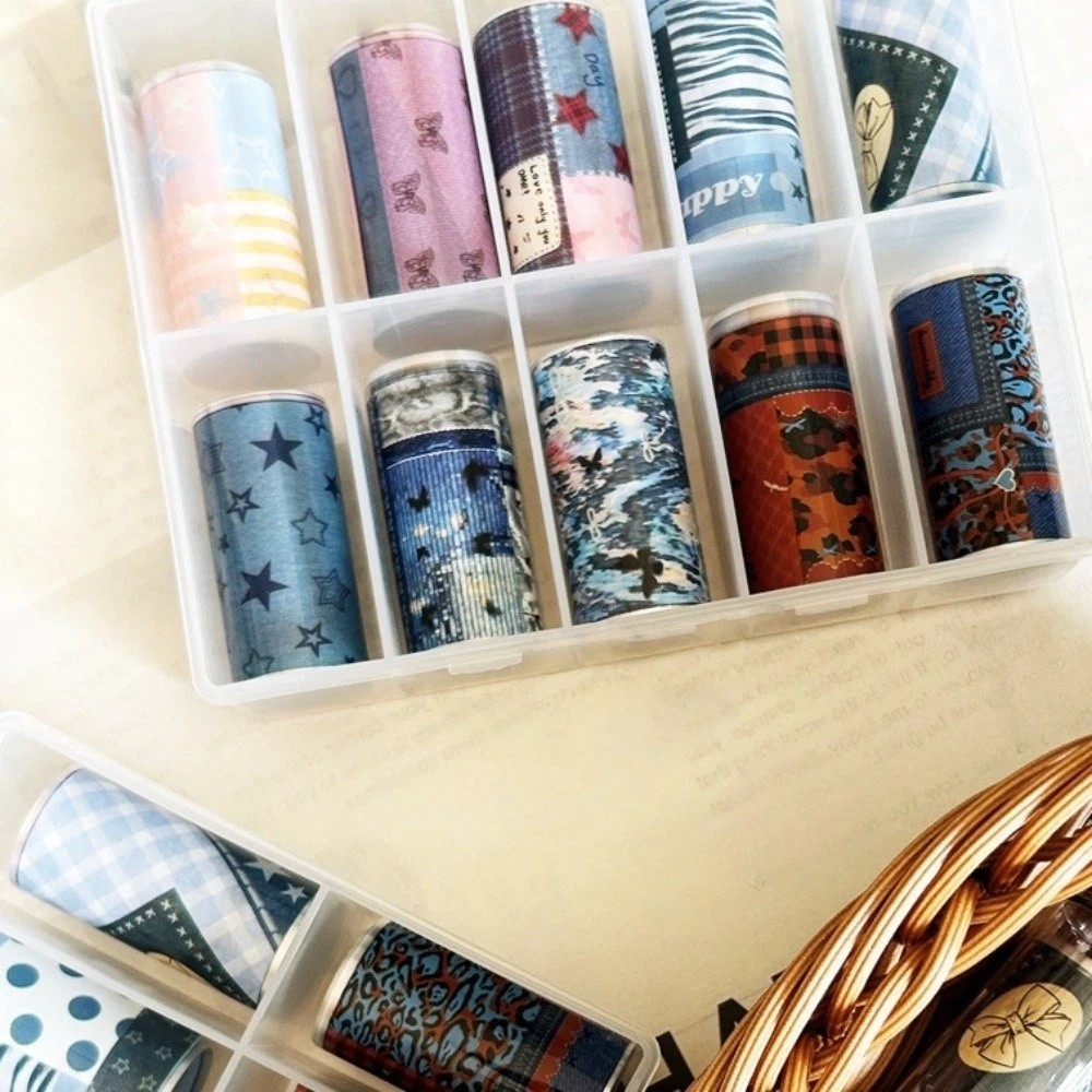 10Rolls Colorful Nail Foils Tr - Nail Art Denim recension och pris