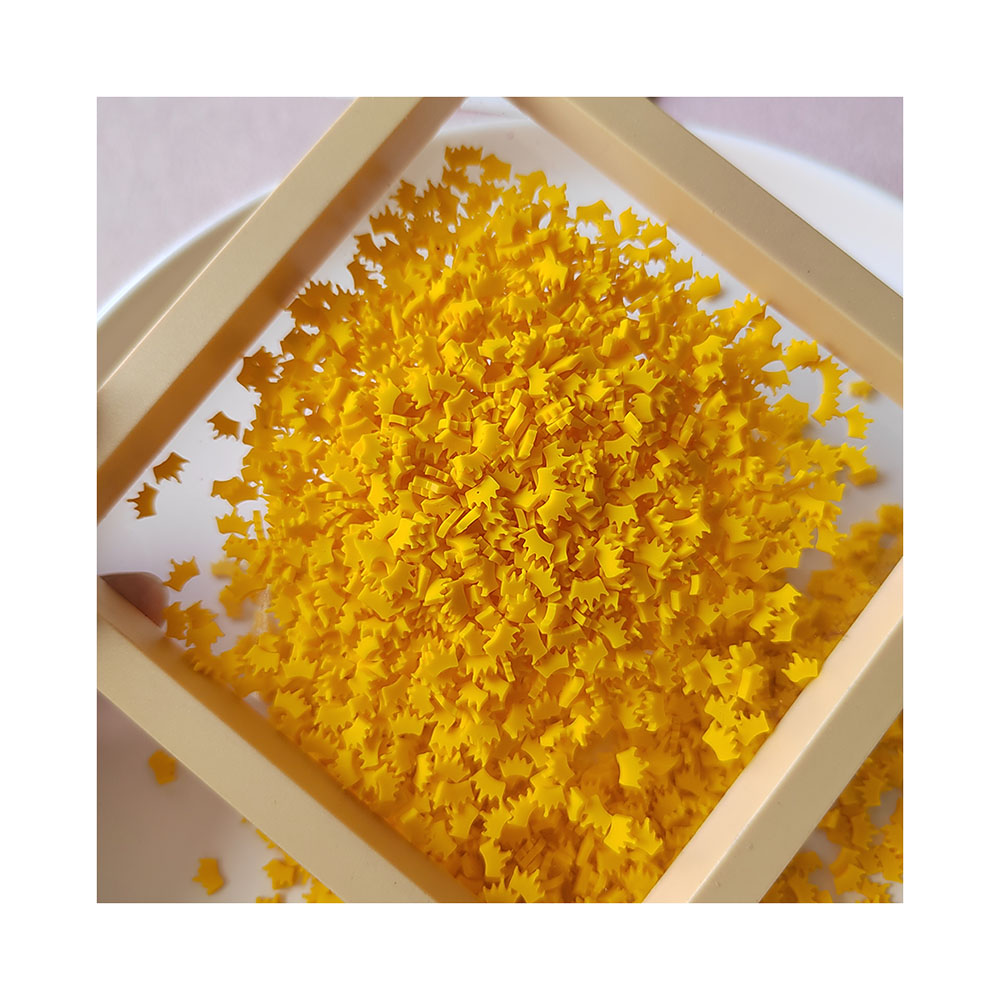 Yellow Crown Slices Polymer Ho - Nail Art Yellow recension och pris