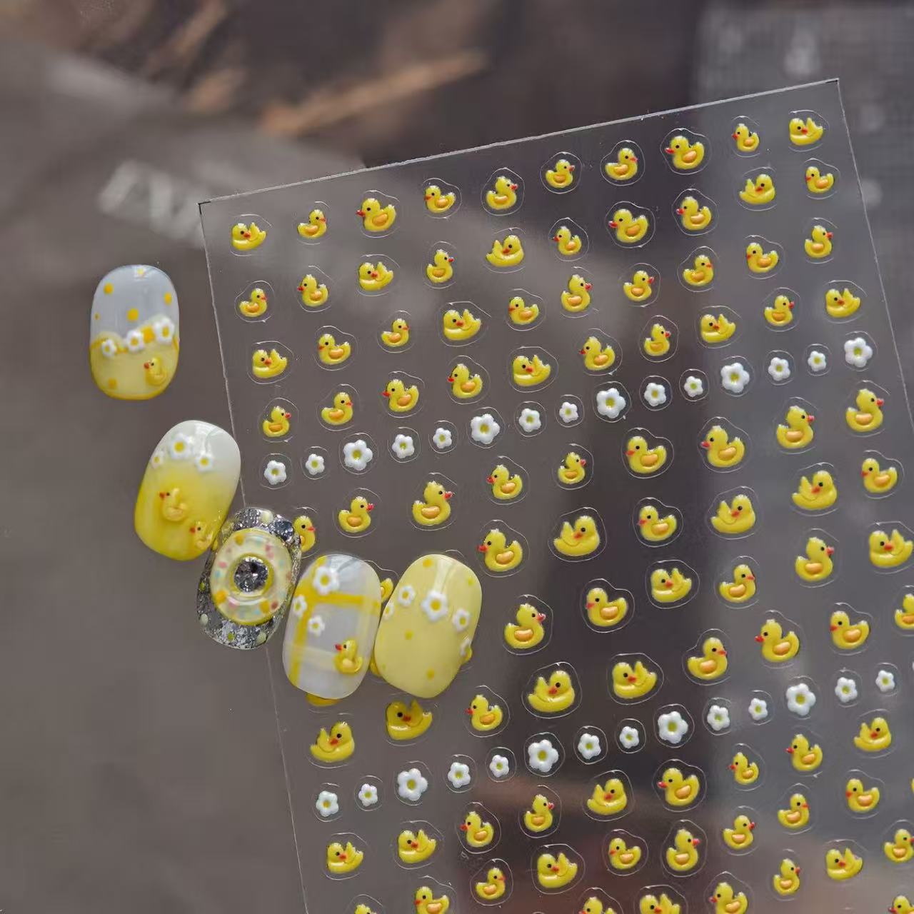 Kawaii Yellow Duck Crab Nail S - Nail Art Yellow recension och pris