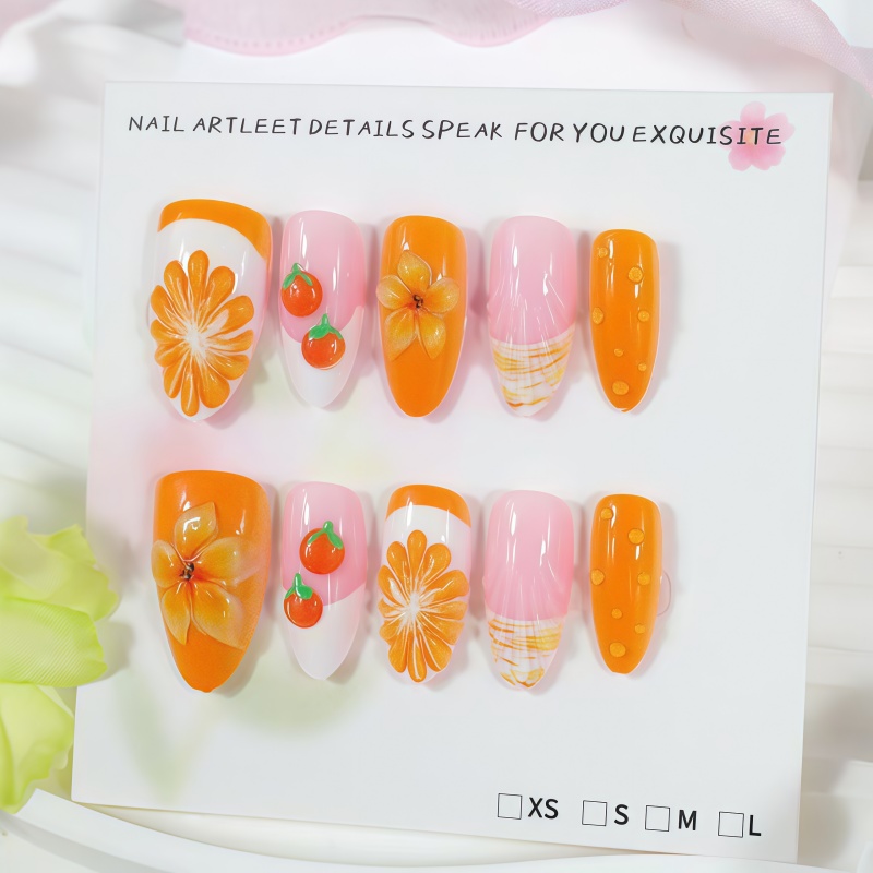 2026New 30pcs 3D Fruit Orange  - Nail Art Orange recension och pris