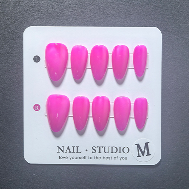 10pcs Almond Press on Nails Ha - Nail Art Yellow recension och pris