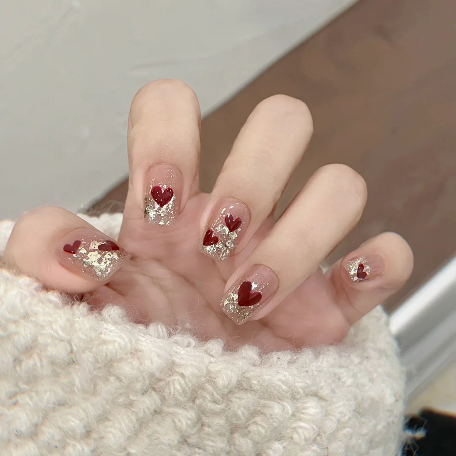 24pcs/set Short Square fake na - Nail Art Fake recension och pris