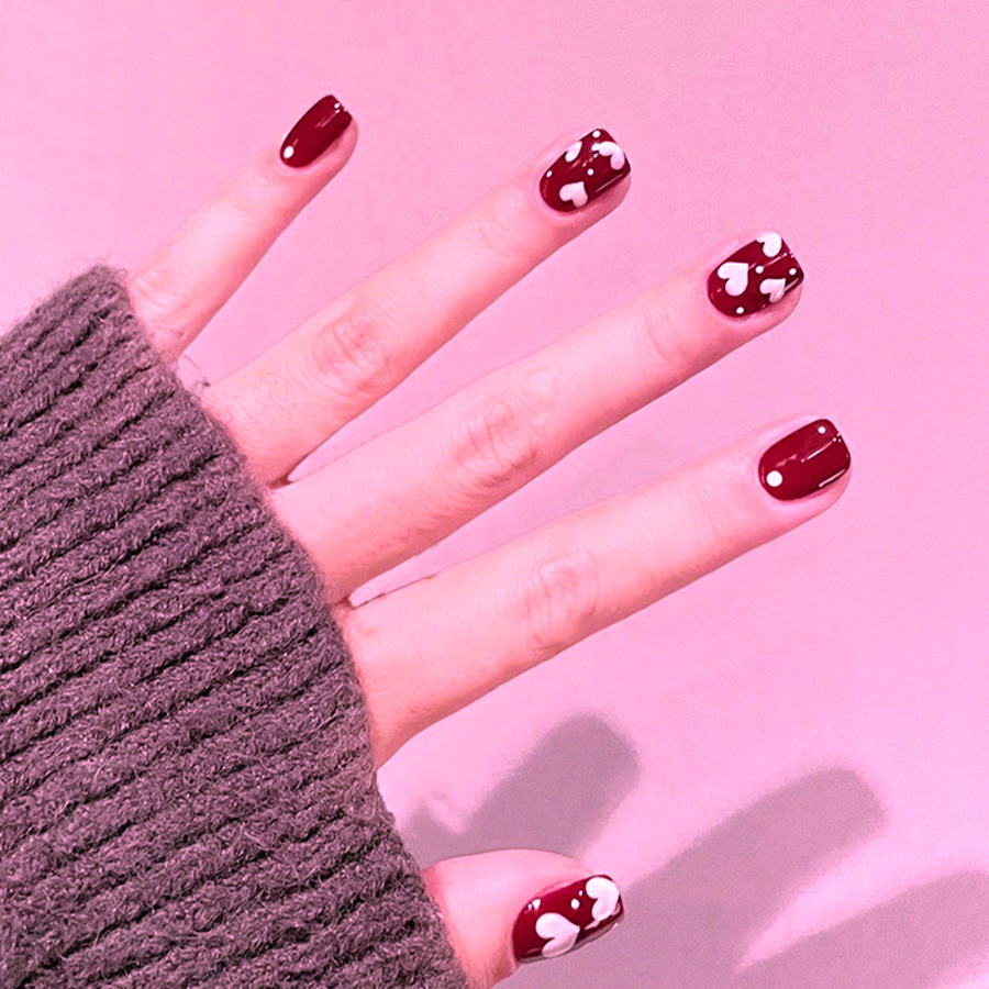 24pcs/set Short Square fake na - Nail Art Fake recension och pris