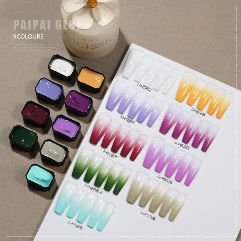 9Colors/Box Pat Ombre Gel Nail - Nail Art Ombre Glitter recension och pris