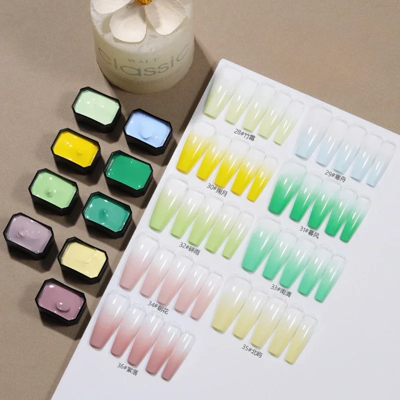9Colors/Box Pat Ombre Gel Nail - Nail Art Ombre Glitter recension och pris
