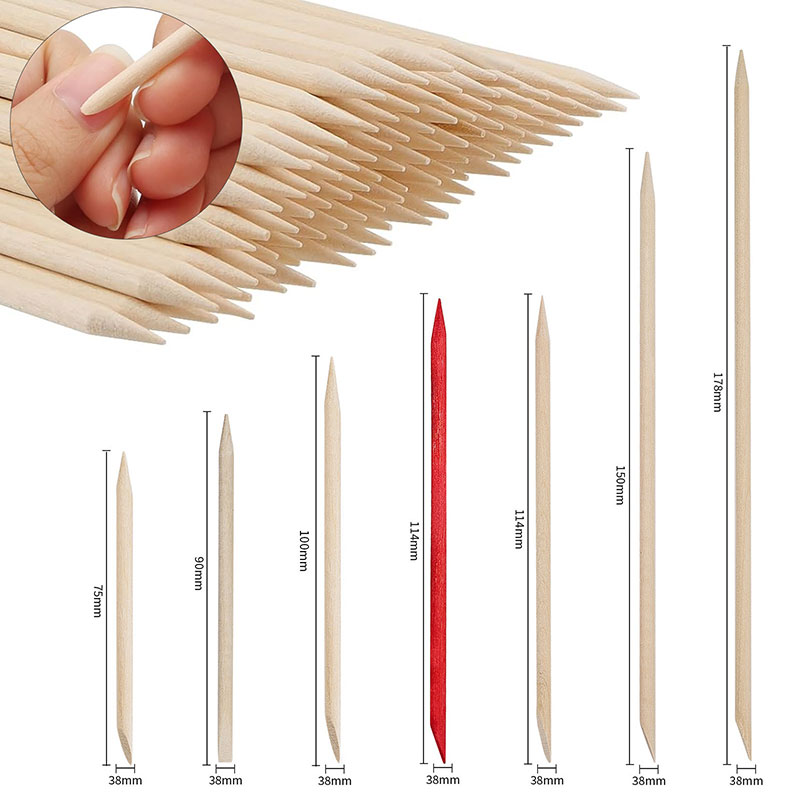 100Pcs Cuticle Pusher Remover  - Nail Art Orange recension och pris