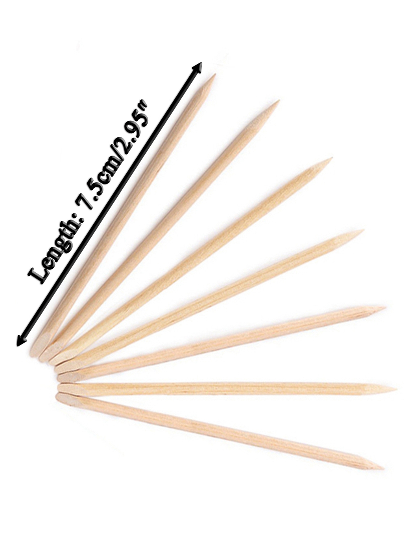 15 to 500 Pcs Orange Wood Cuti - Nail Art Orange recension och pris