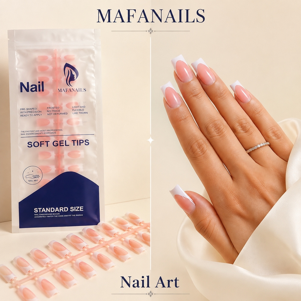 120Pcs Flexible Soft Gel Duck  - Nail Art Pink Soft recension och pris