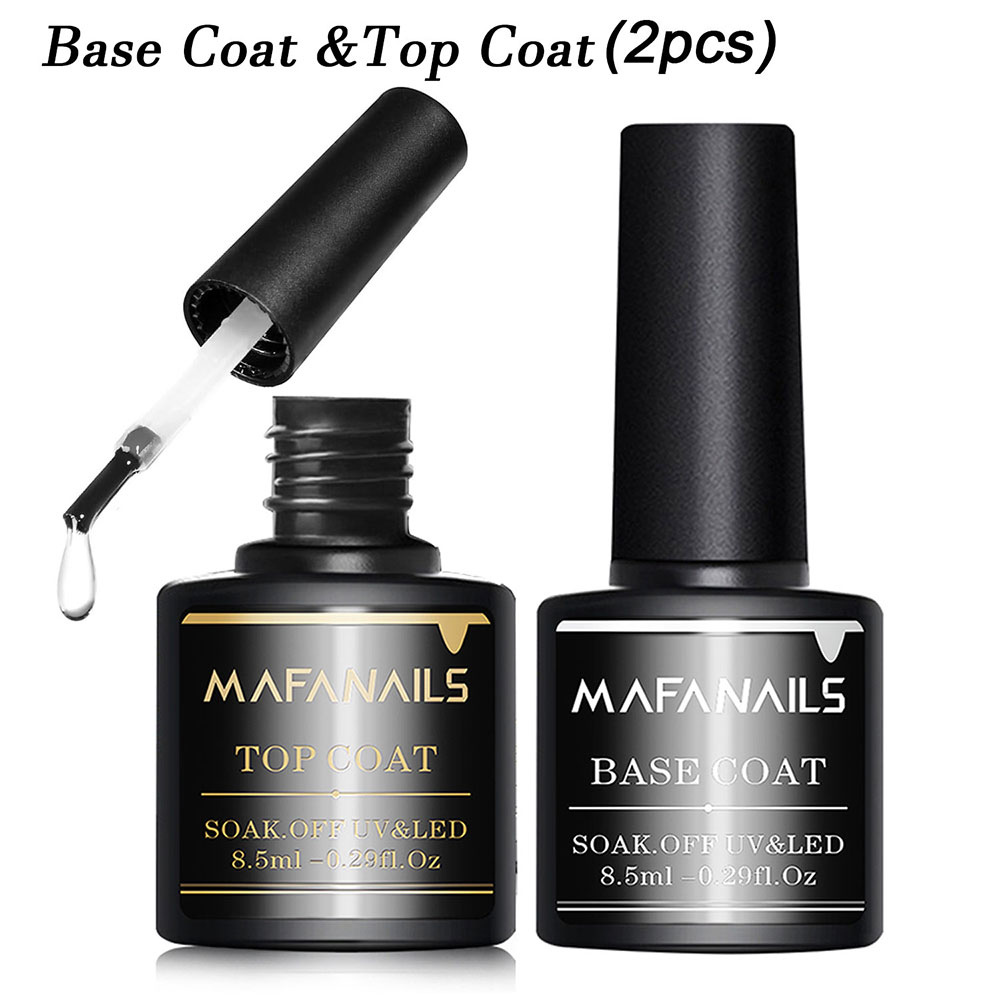 2pcs Clear Gel Top Coat & Base - Gel Top Coat recension och pris