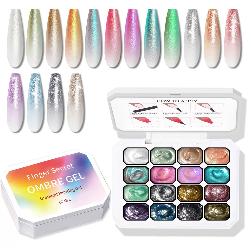 9-24 Colors Solid Cream Ombre  - Nail Art Ombre Glitter recension och pris