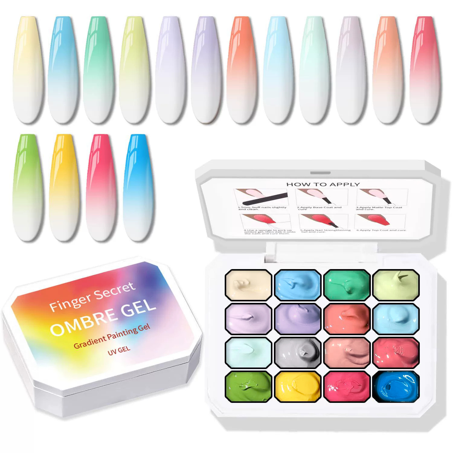9-24 Colors Solid Cream Ombre  - Nail Art Ombre Glitter recension och pris