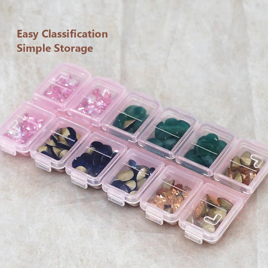 12 Compartments Plastic Rhines - Nail Art Quirky recension och pris