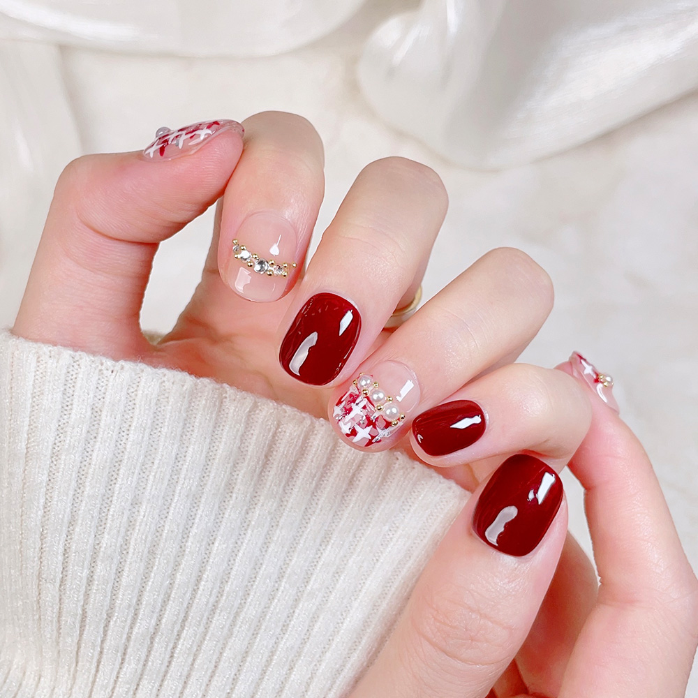 10pcs Short Square Round Handm - Nail Art Quirky recension och pris