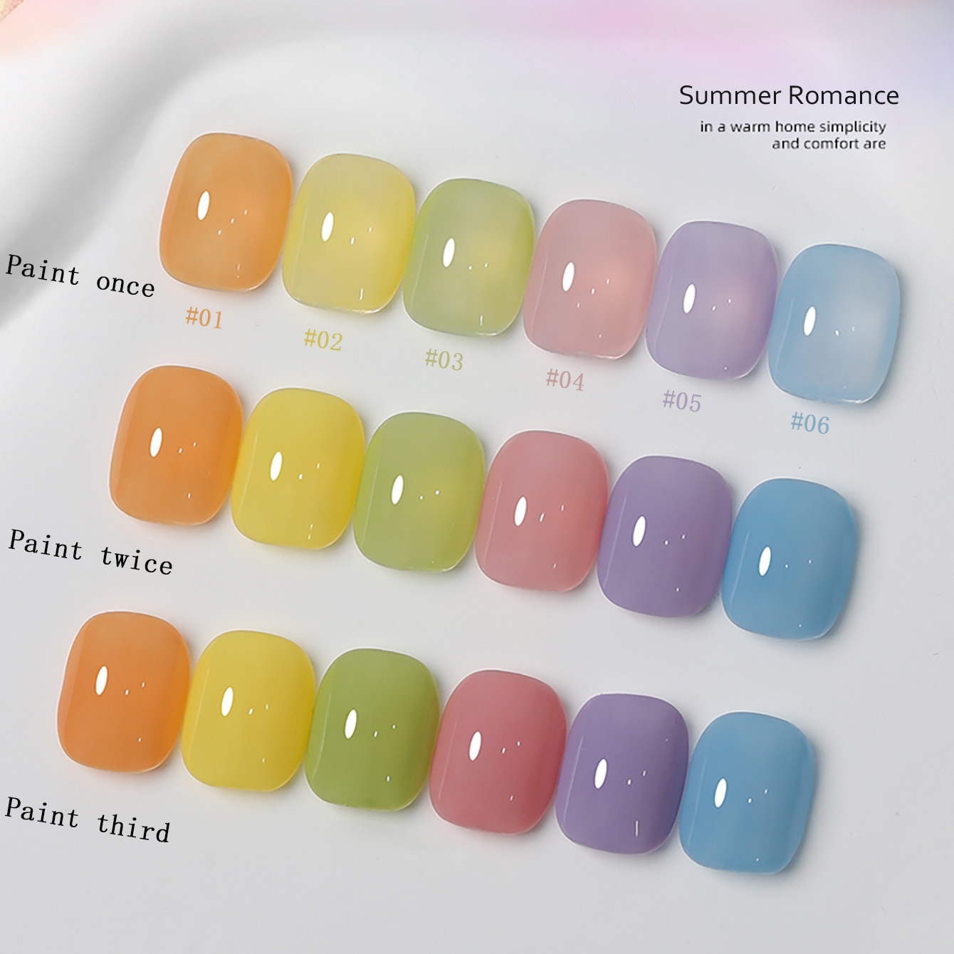 1-6pcs PSK New Macaron Candy O - Nail Art Yellow recension och pris