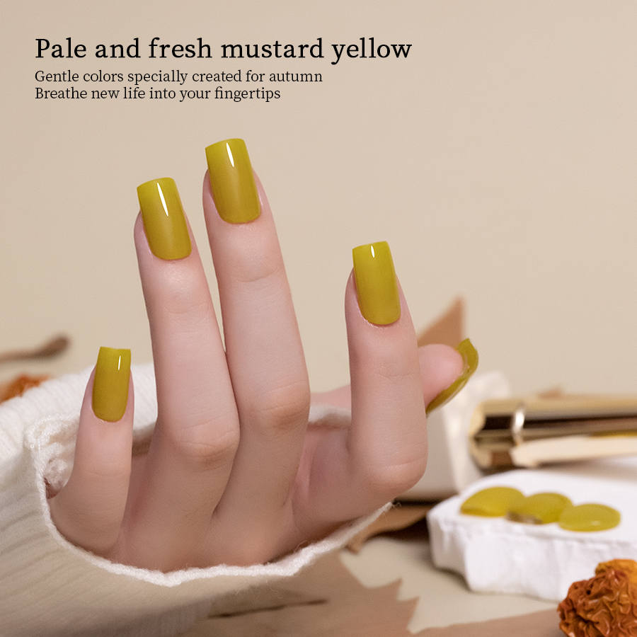 QNL 12g Mustard Yellow Gel Nai - Nail Art Yellow recension och pris