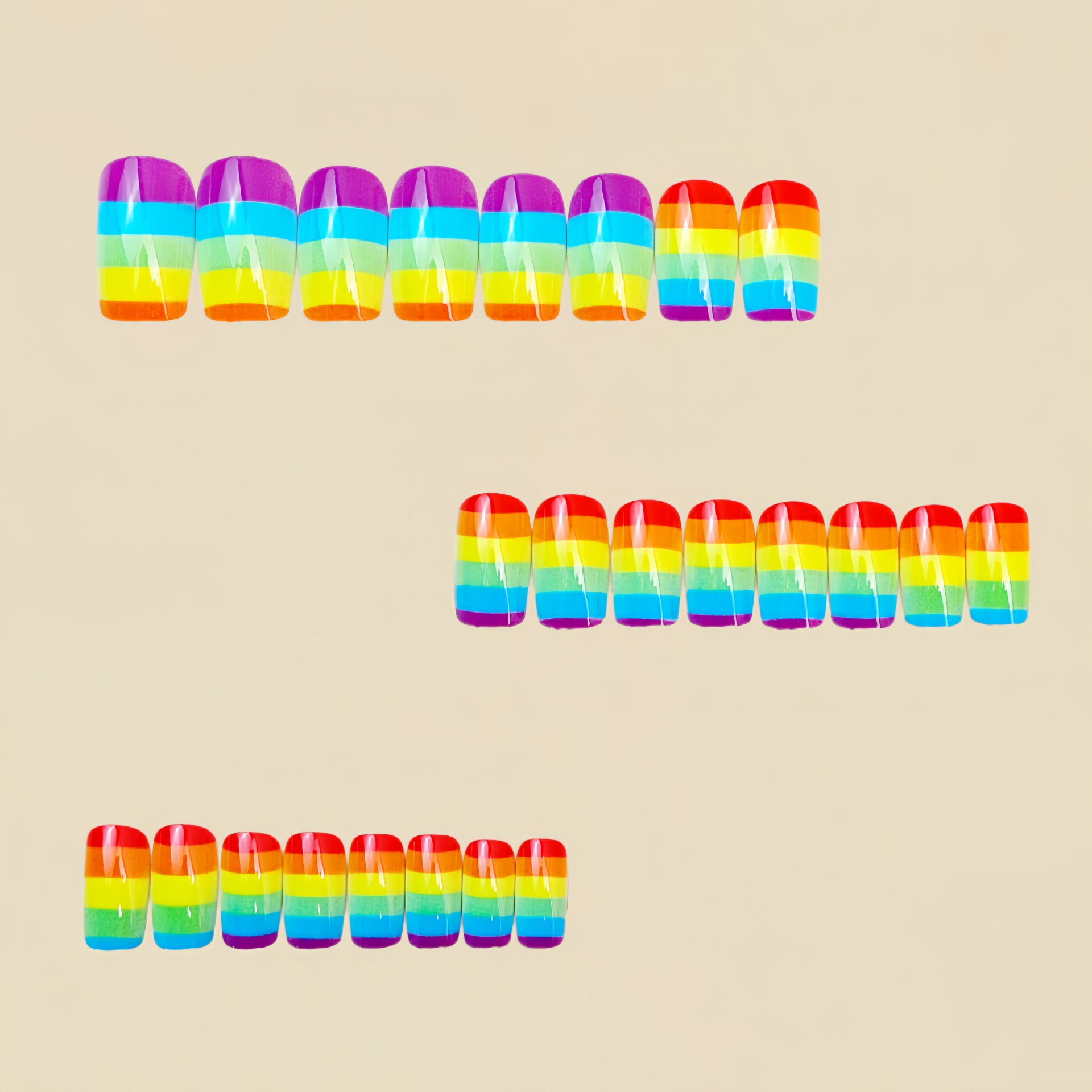 24pcs/set colorful fake nails  - Nail Art Yellow recension och pris