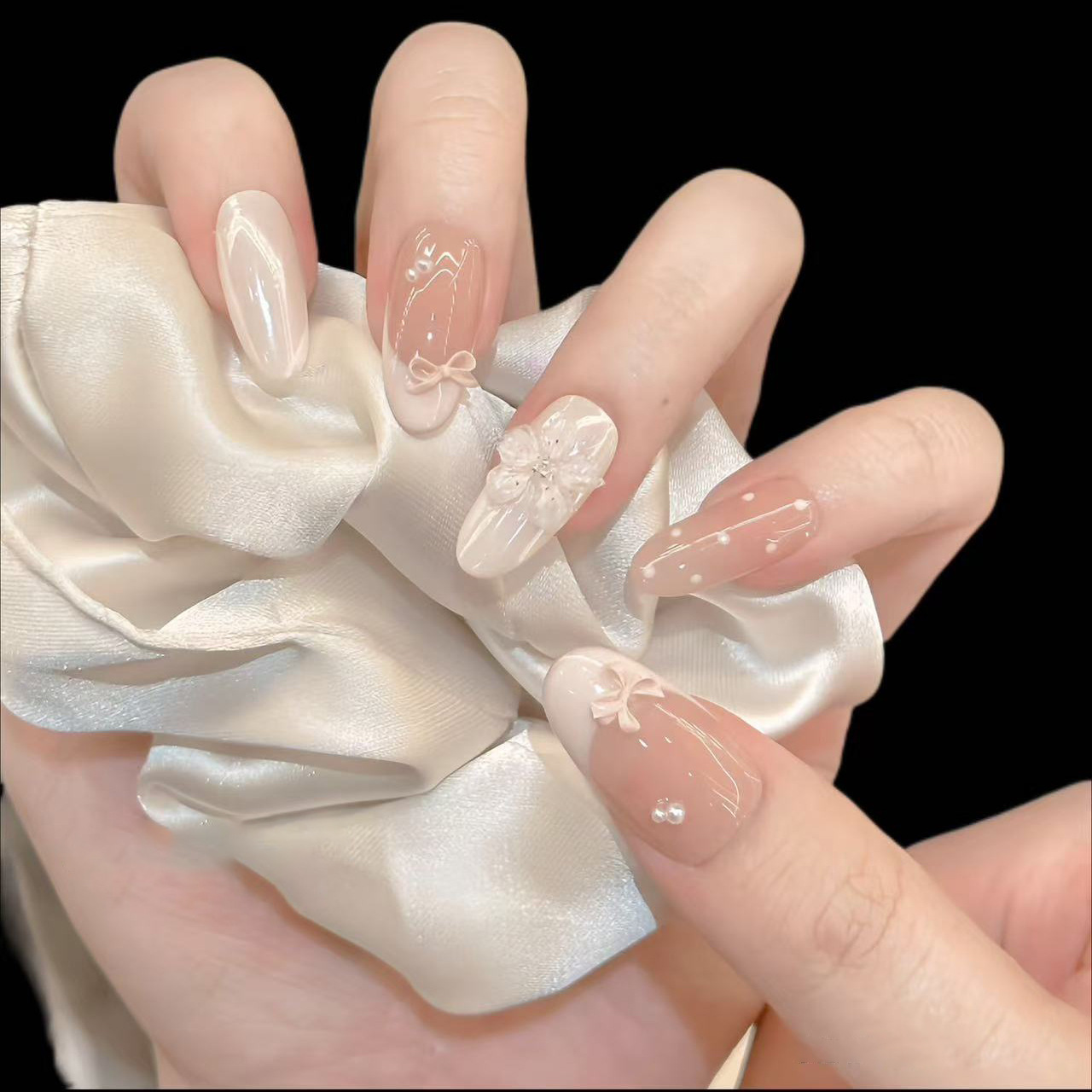 10Pcs Milky Nude Gentle Handma - Nail Art Fake recension och pris