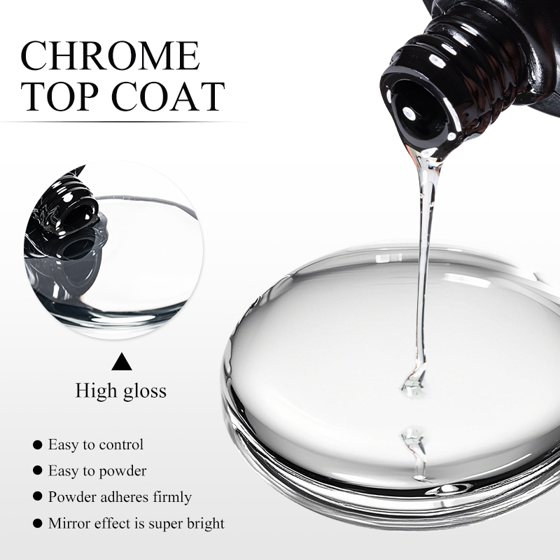 7ML Chrome Top Coat For Mirror - Dip Powder Nail recension och pris