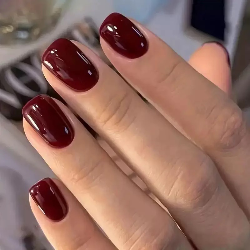 24Pcs Solid Color Press on Nai - Nail Art Fake recension och pris