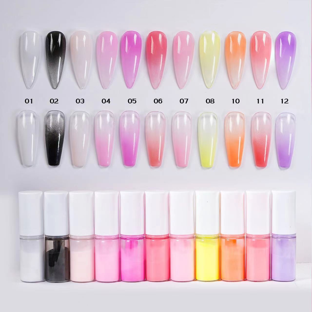 Pastel Neon Gradient Powder Na - Nail Art Ombre Glitter recension och pris