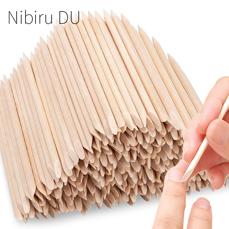 100/50Pcs Orange Wood Nail Sti - Nail Art Orange recension och pris